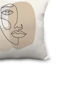 Abstract Figure Graphic Cushion Cover, Modern Polyester Throw Pillow Case For Home, Pillow Insert Not Include - Multicolor - View 4