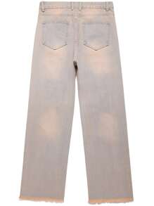 Hombres Jeans desgarro con bordado con fleco - Lavado ligero - Ver 2