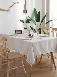 Tassel Trim Khăn trải bàn - Nhiều màu - Xem 1