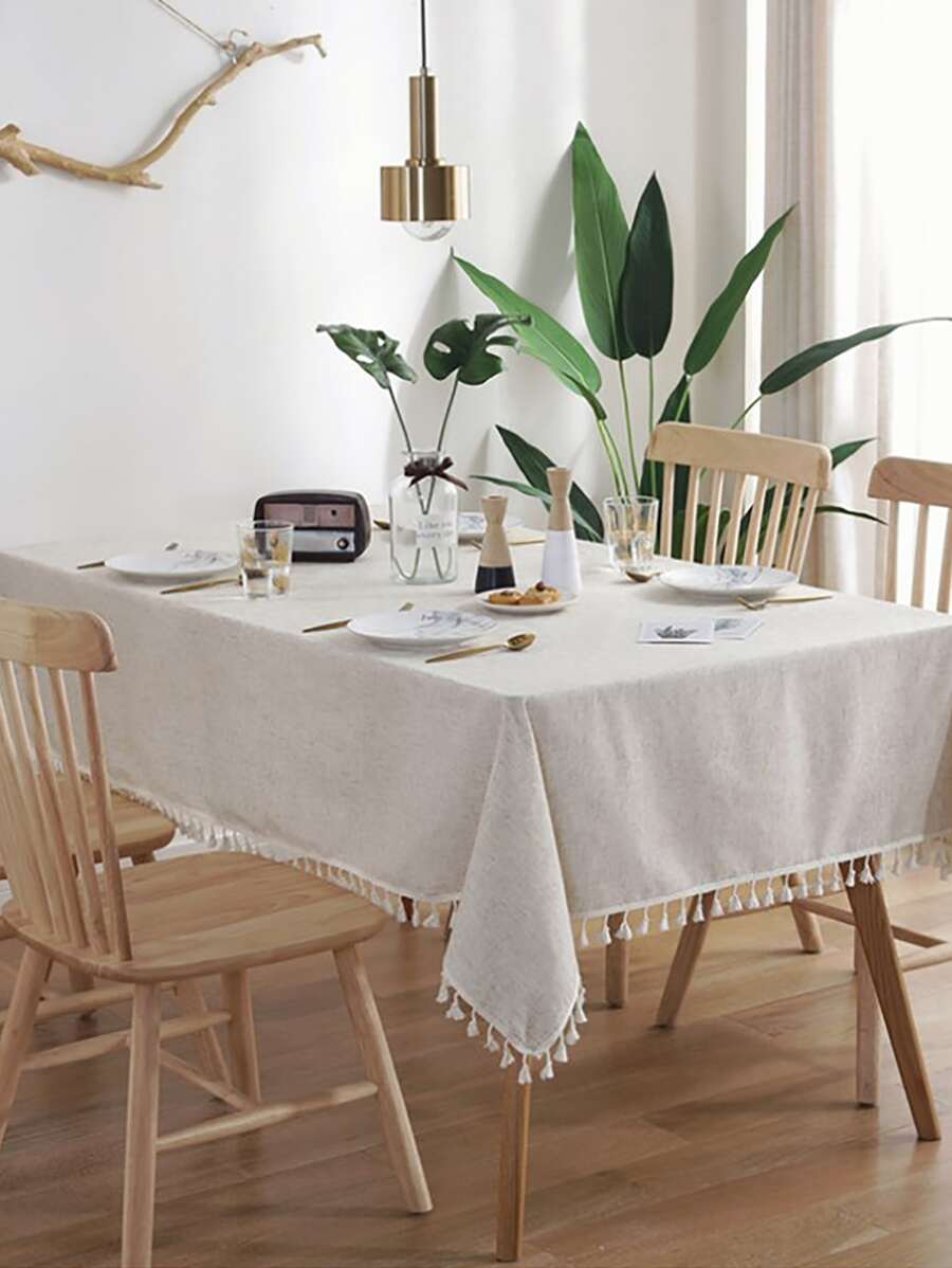 Tassel Trim Khăn trải bàn - Nhiều màu - Xem 1