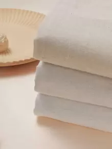 1Pc Solid Diy Sewing Fabric, Simple Diy Fabric For Clothing Linen - White - View 1