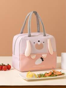 1pc Cartoon Graphic Lunch Bag - Pink - View 2