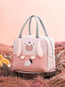 1pc Cartoon Graphic Lunch Bag - Pink - View 6