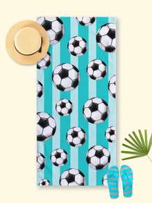 Bộ 1 Khăn Đi Biển Họa Tiết Bóng Đá, Khăn Tắm Microfiber, Khăn Đi Hồ Bơi Thời Trang Du Lịch, Nghỉ Mát, Hè - Nhiều màu - Xem 2