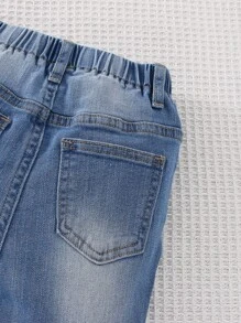 Toddler Boys Washed Ripped Jeans - Medium Wash - View 5