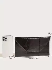 豪華晚餐包、晚餐包迷人、優雅、精緻、安靜奢華簡約翻蓋方形包方形包適合女士、女士、派對女孩、新娘完美派對、婚禮、舞會、晚餐/宴會、晚餐/宴會、送給女士的最佳禮物媽媽 老師 朋友 伴娘 - 黑色 - 查看 3