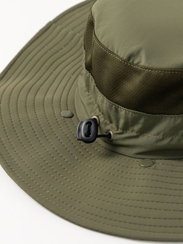 Men Mountain & Letter Embroidered Sun Protection Hat SHEIN USA