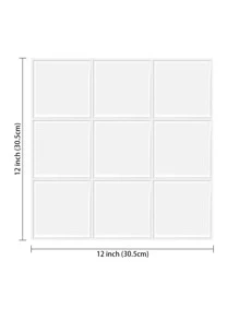 1入組格子設計廚房貼紙 - 白色 - 查看 5