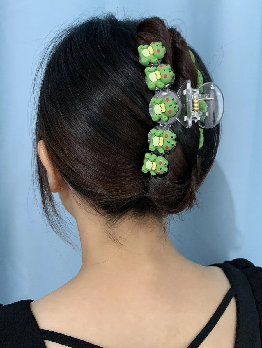 Garras de pelo con decoración de rana animada, lindas - Multicolor - Ver 1