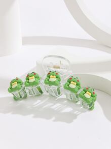 Garras de pelo con decoración de rana animada, lindas - Multicolor - Ver 4