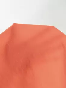 SHEIN EZwear Knot Strap Pocket Patched Pinafore Romper - Burnt Orange - View 5