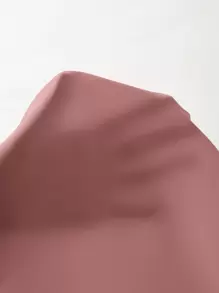 SHEIN Clasi Plus Solid Flounce Sleeve Blouse - Dusty Pink - View 6