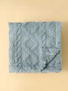 1入組絨布嬰兒繈褓毯 - 霧霾藍 - 查看 1