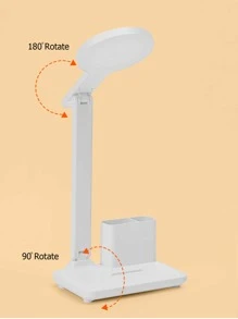 1 pieza Luz escritorio moderno ajustable LED escritorio con almacenamiento compartimiento para doméstico - Blanco - Ver 3