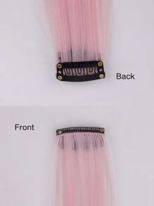 10 Pcs Straight Hair Extensions Clip In 22 Inch Rainbow Clip In Synthetic Long Hairpiece Party Highlights Colorful Clip In Hair Extensions For Women Girls Kids Gift - Multicolor - View 6