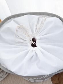 1pc Letter Graphic Laundry Hamper - Multicolor - View 3