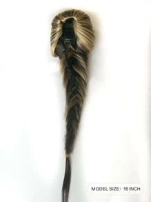 自然編織合成纖維馬尾接髮 - 彩色 - 查看 2