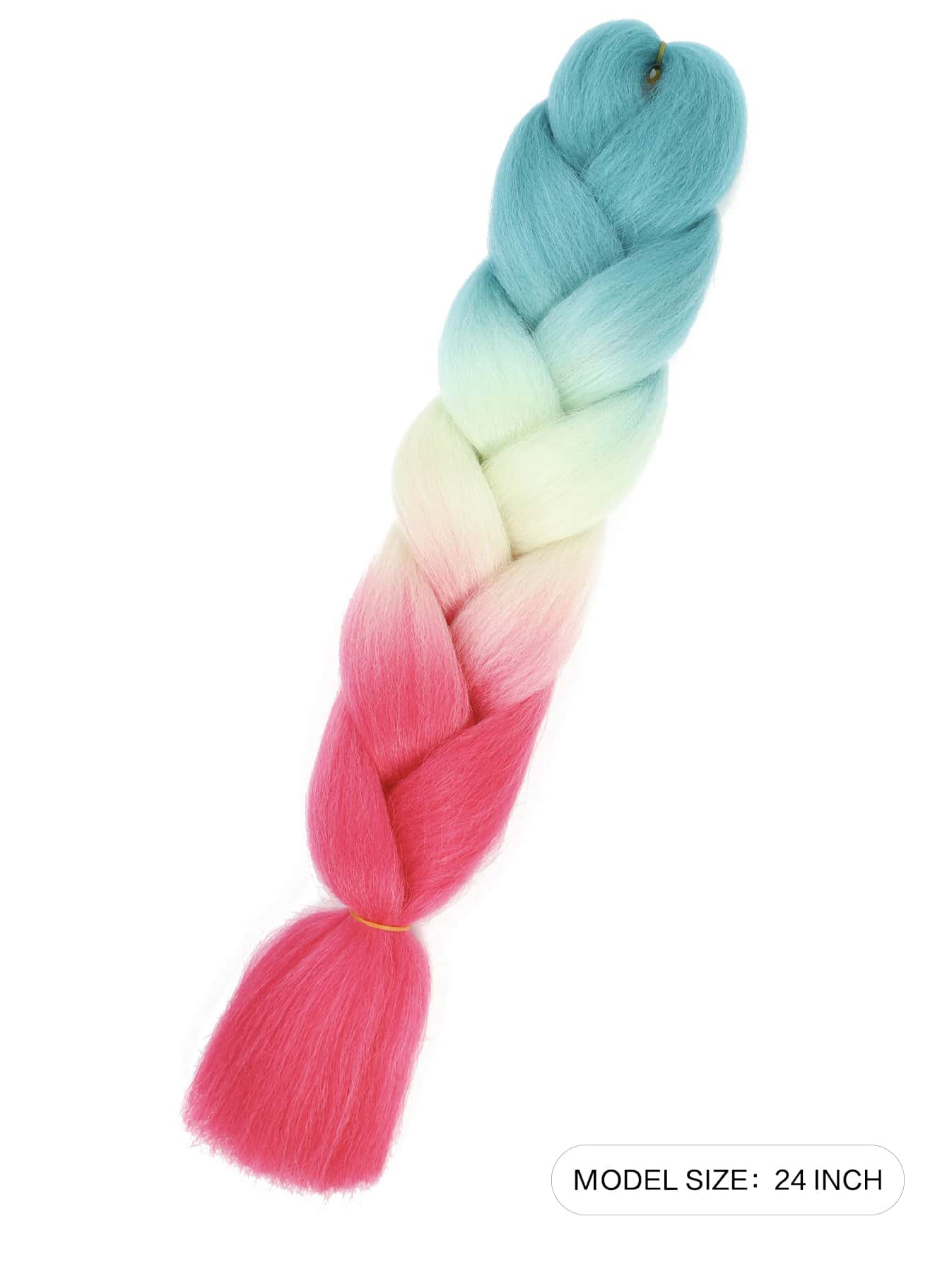 漸層jumbo髮編織髮片24英寸高溫合成纖維髮片,適用於盒子編織髮 - 彩色 - 查看 2