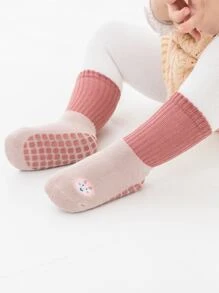 3pairs Baby Cartoon Graphic Vớ chống trượt - Nhiều màu - Xem 2