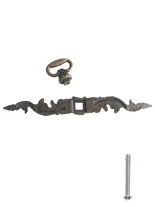 1pc Scroll Shaped Drawer Knob - Bronze - View 2