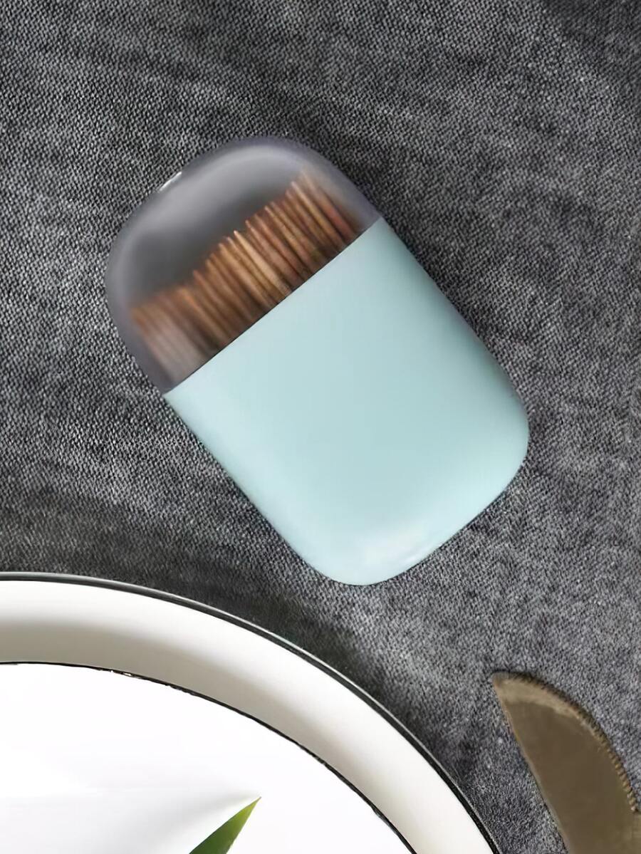 1pc Portable Toothpick Holder - Green - View 1