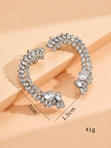 水鑽裝飾耳爬 - 銀色 - 查看 3