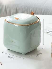 1pc Letter Graphic Desktop Trash Can - Green - View 4