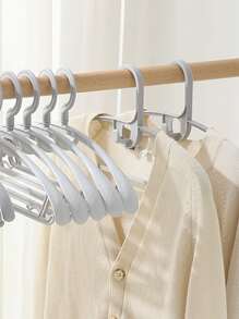 5pcs Plain Clothes Hanger - Grey - View 2