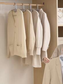 5pcs Plain Clothes Hanger - Grey - View 3