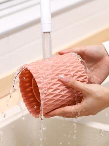 1 thùng đựng cọ trang điểm xoay được - Hồng - Xem 2