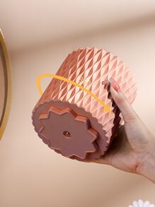 1 thùng đựng cọ trang điểm xoay được - Hồng - Xem 5