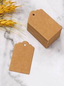 50pcs Paper Tags, Floral Tags, Gardening Tag, Plastic Gardening Listing, Hanging Card Tag - Brown - View 4
