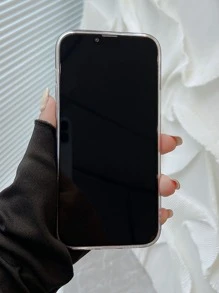 Coffee Print Clear Phone Case - Multicolor - View 3