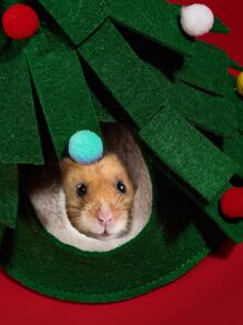 Christmas Tree Design Pet Bed - Green - View 4