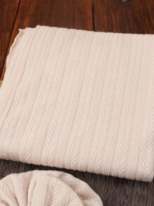 嬰兒女孩新生兒3入組紋理毛毯和頭箍和帽子攝影道具 - 卡其色 - 查看 5