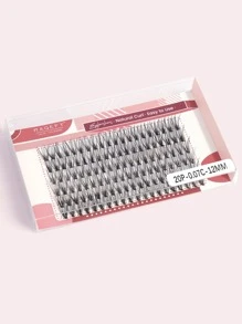 1box Mermaid Tail Shaped Individual Eyelashes - Black - View 2