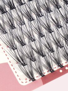 1box Mermaid Tail Shaped Individual Eyelashes - Black - View 4