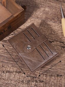 Men Vintage Design Card Holder - Brown - View 3
