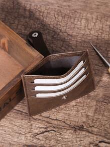 Men Vintage Design Card Holder - Brown - View 5