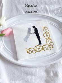 20pcs Figure Graphic Disposable Napkin - Multicolor - View 3