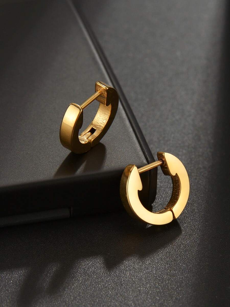 Nam Tối giản Vòng khuyên tai , Đối với Đồ trang sức Qủa tặng Và Buổi tiệc - Vàng - Xem 1