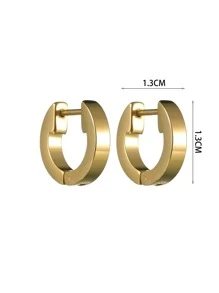 Nam Tối giản Vòng khuyên tai , Đối với Đồ trang sức Qủa tặng Và Buổi tiệc - Vàng - Xem 3