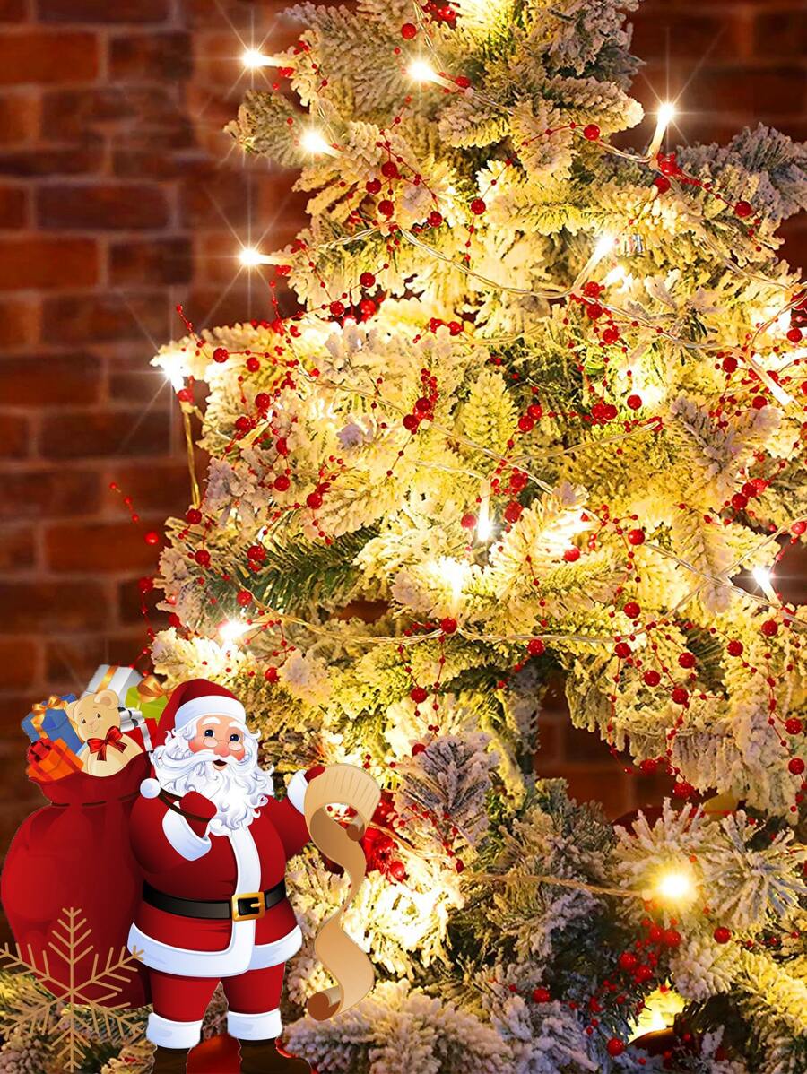 1pc Christmas Bead Decor 10/20 Led 1.5/3M String Light - Yellow - View 1