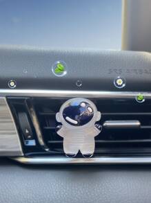 1PC Astronaut Decorative Paste Outlet Solid Car Aromatherapy Car Fragrance Decorative Supplies Automotive Accessories - Black and White - View 2