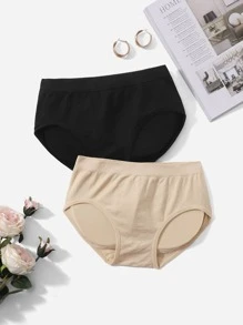 2 Packs Solid Shapewear Panty With Hip Pad - Multicolor - View 3