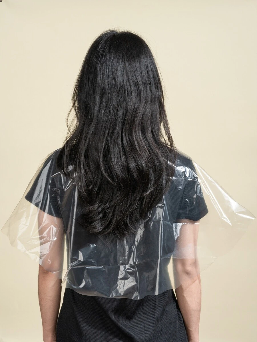 20入組一次性塑料髮廊斗篷，適用於理髮和染髮 - 無色 - 查看 1