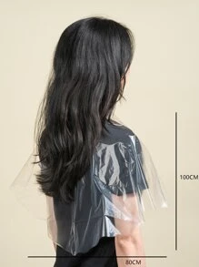 20入組一次性塑料髮廊斗篷，適用於理髮和染髮 - 無色 - 查看 4