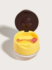 Son Bóng Ống Hũ, 1 Hũ Mật Ong Dễ Thương Có Thanh Hộp Đựng Làm Đẹp Bằng Nhựa 6G Có Thể Tái Sử Dụng Tại Nhà Hoặc Khi Đang Di Chuyển - Nhiều màu - Xem 2
