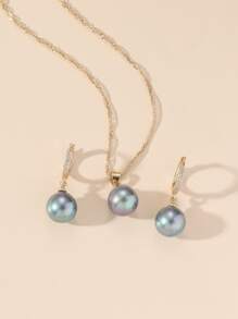 3 cái giả ngọc trai trang trí bộ trang sức - Nhiều màu - Xem 2