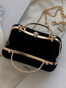 閃爍炫目,閃亮迷人,優雅精緻,閃亮、奢華、迷人、優雅、精緻的迷你鑲嵌鑽石絨面盒包裝袋,適用於女孩、女士、大學生、新手和白領工人參加派對、舞會、婚禮晚餐餐袋、晚宴用袋,適用於派對、婚禮、舞會、晚宴、宴會,是女性的最佳禮物 - 黑色 - 查看 6